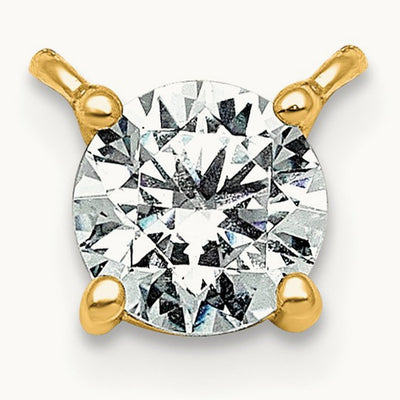 Four-Prong Solitaire Necklace, 0.50-4.00 ct tw Lab-Grown Diamond — 14K Yellow Gold