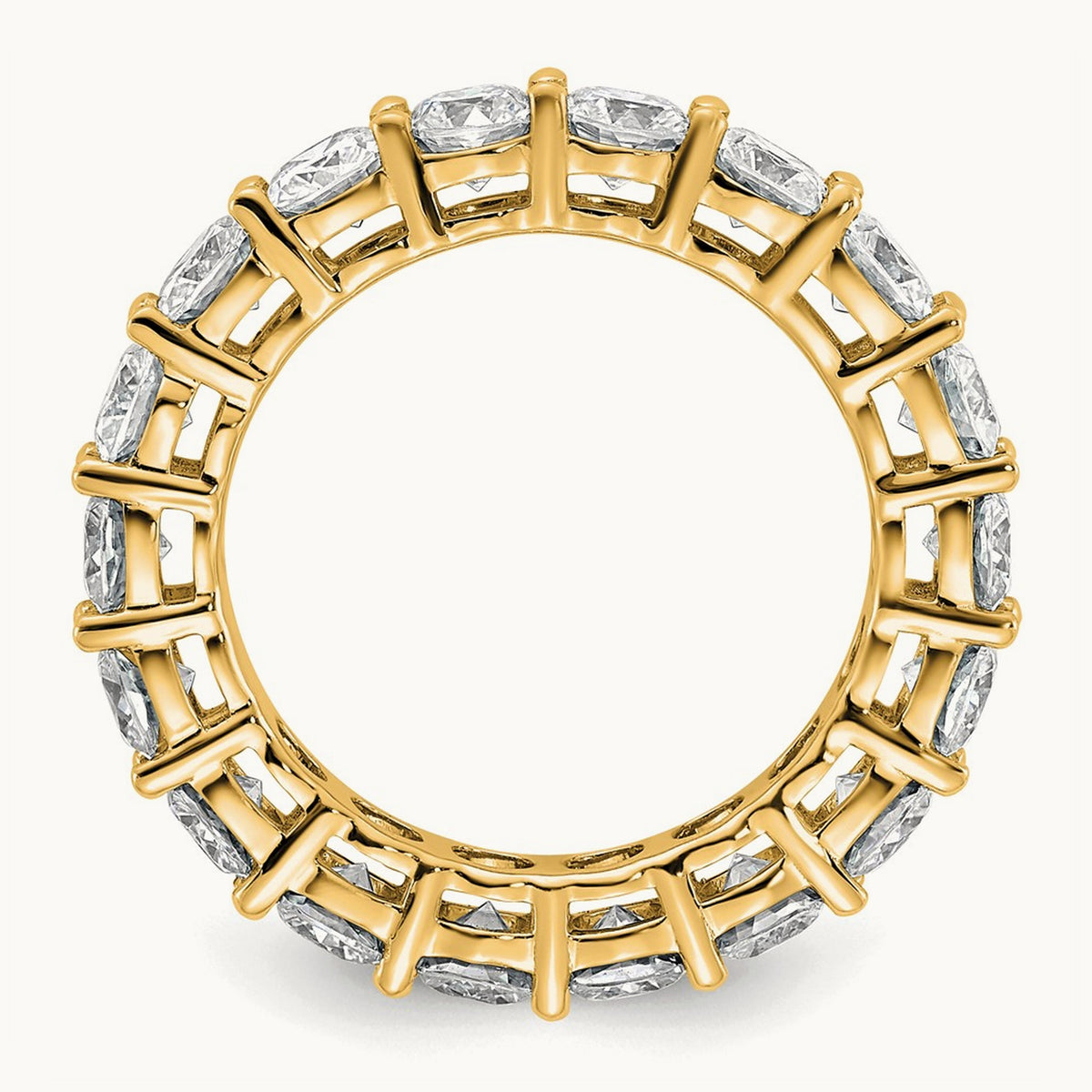 Cushion Eternity Band, 3.50 ct tw Lab-Grown Diamond — 14K Yellow Gold