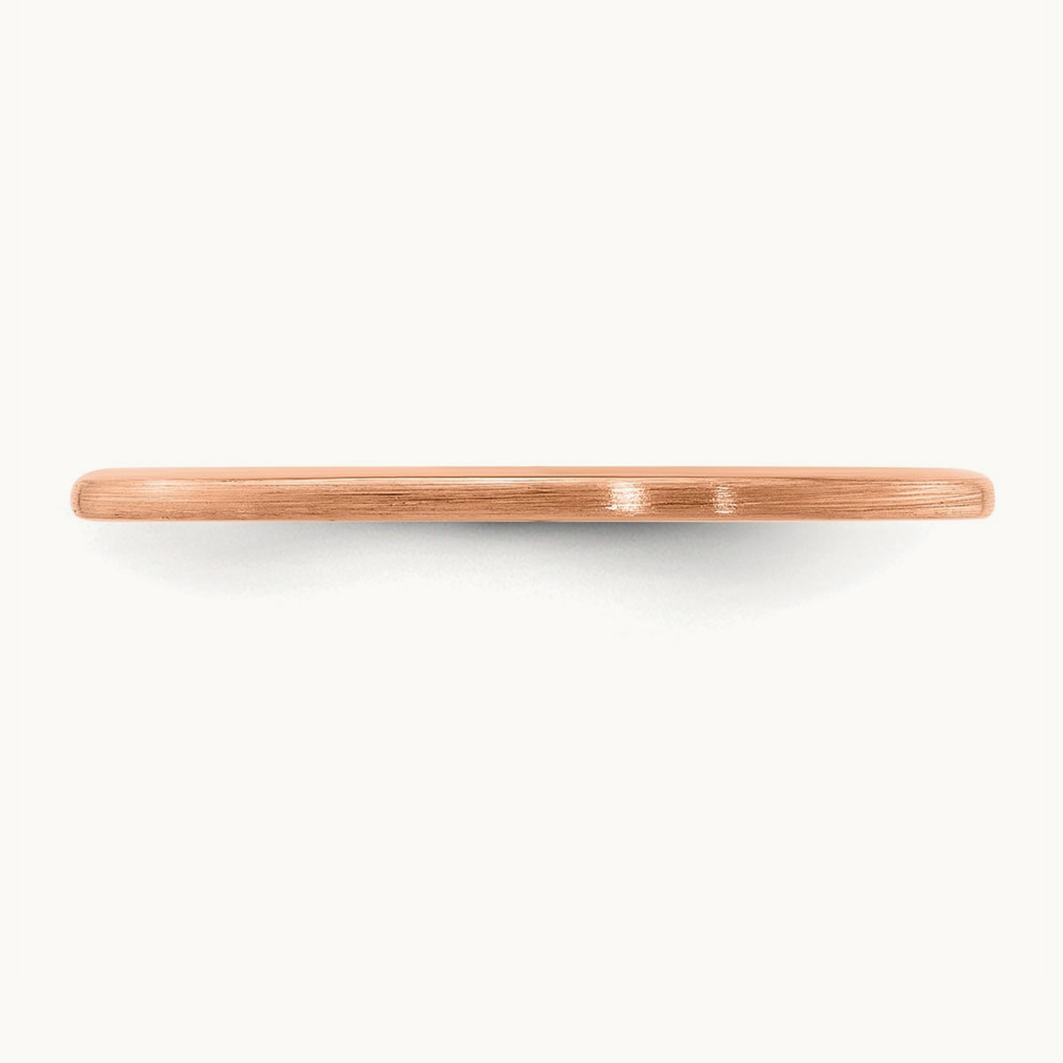 Half Round Satin Stackable Band — 10K Rose Gold