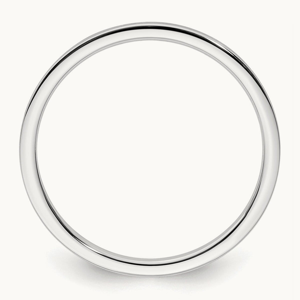 Flat Satin Stackable Band — 14K White Gold