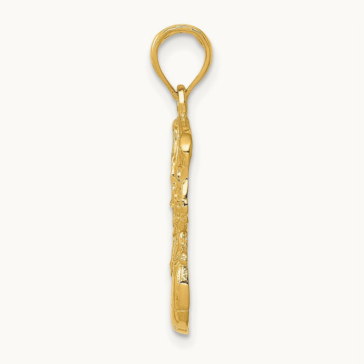 Swoosh Basketball and Net Pendant — 14K Yellow Gold