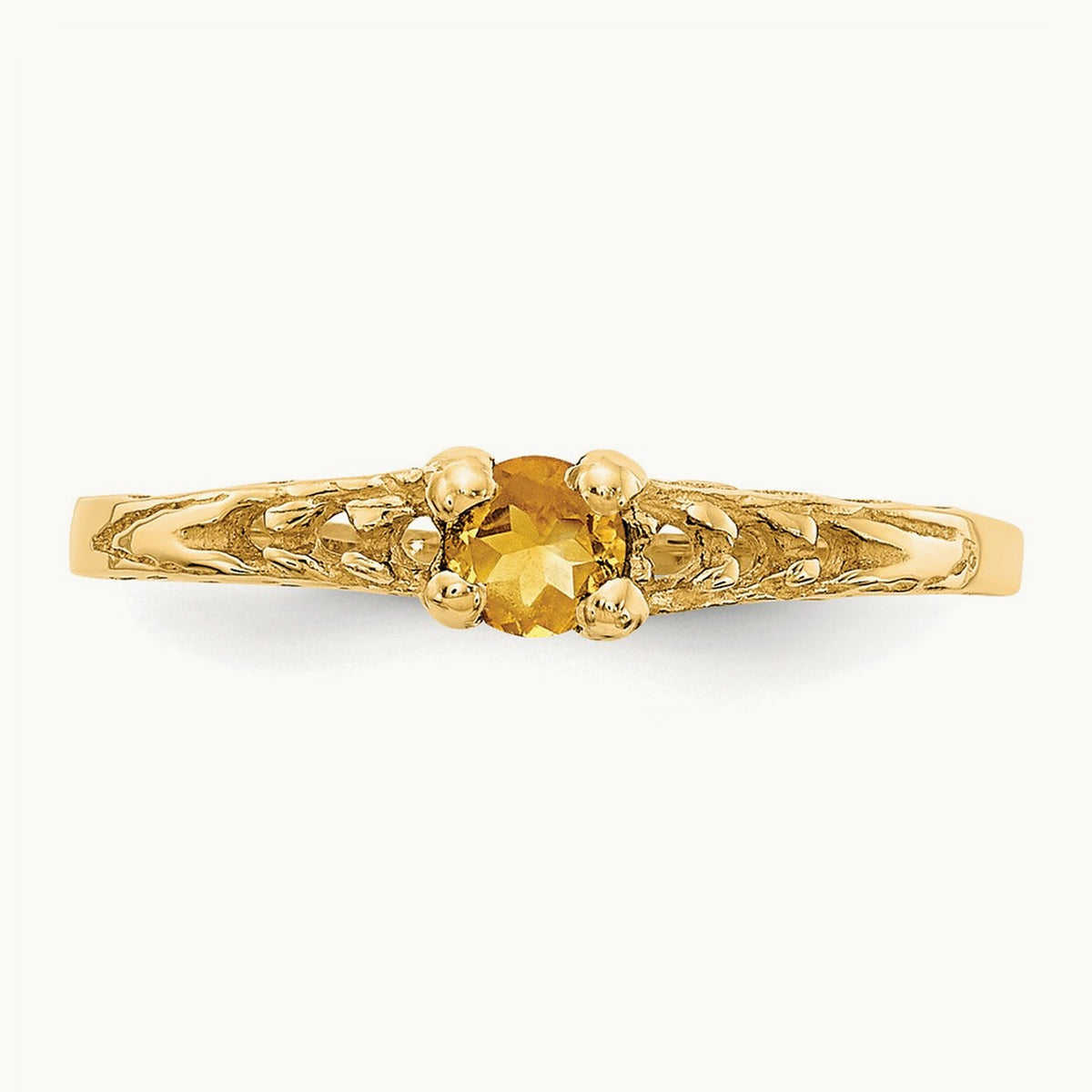 Madi K Citrine Birthstone Baby Ring, 3mm, 14K