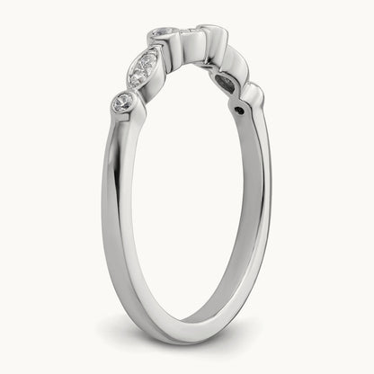 Diamond Wedding Band, 14K White Gold