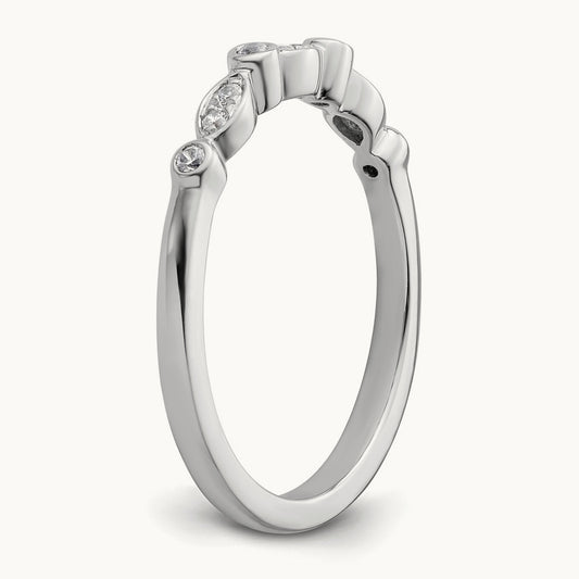 Diamond Wedding Band, 14K White Gold