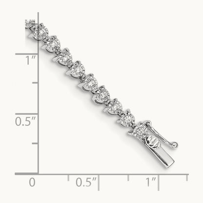 Diamond Bracelet, 14K White Gold