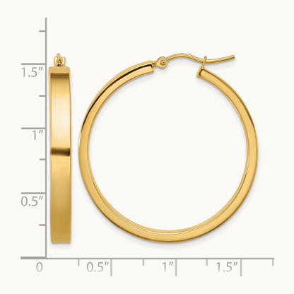Polished Hoop Earring, 14K