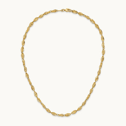 Fancy Link Necklace, 14K