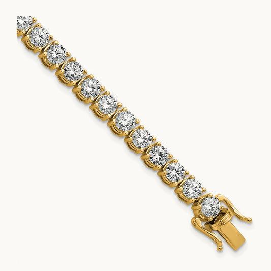 Tennis Bracelet, 11.00 ct tw Lab-Grown Diamond — 14K Yellow Gold