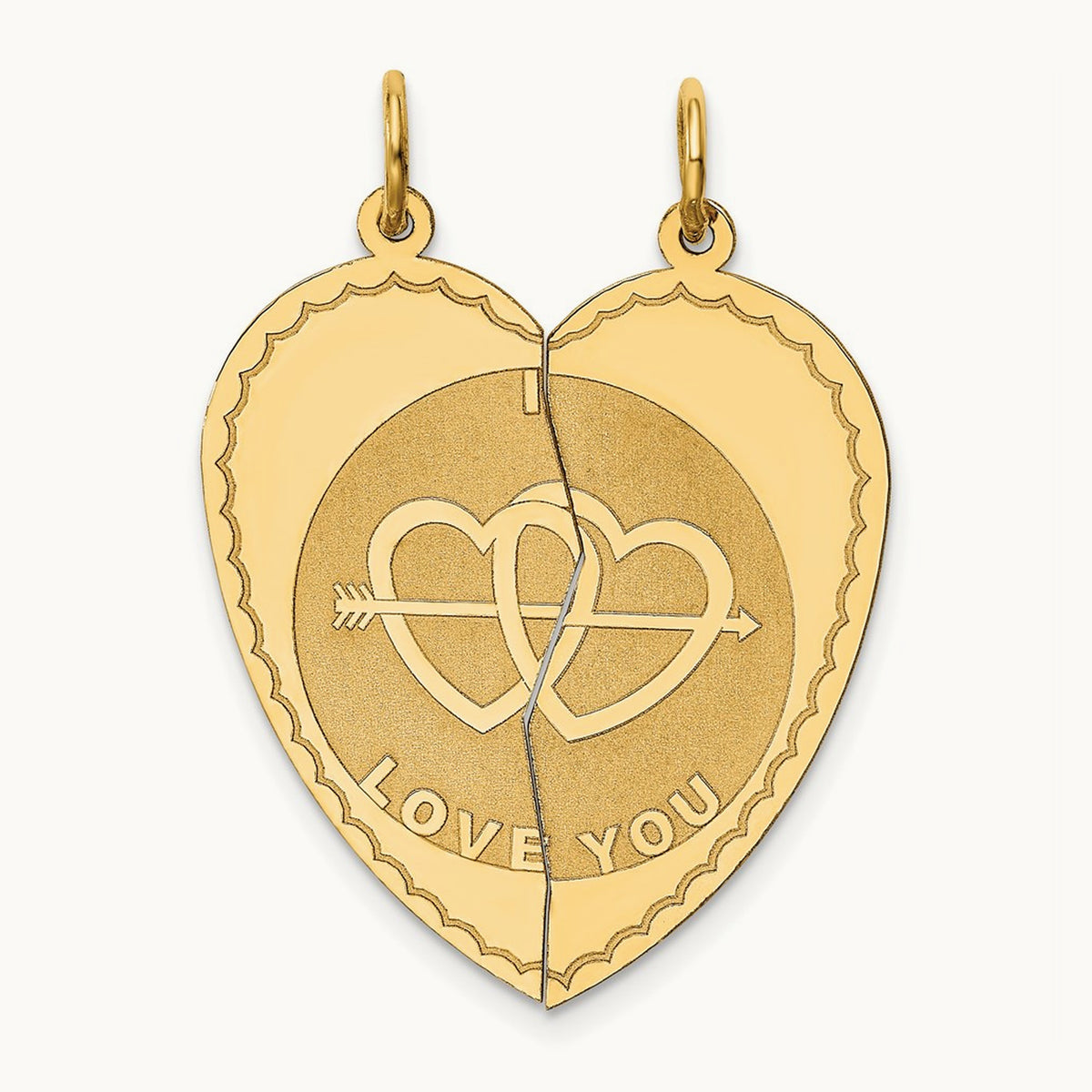 Break-apart I LOVE YOU Charm — photo set