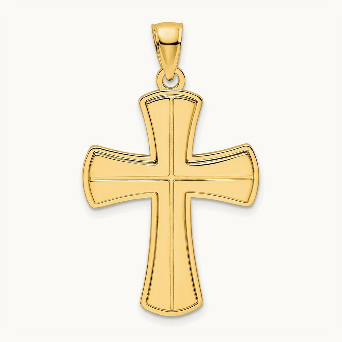 Polished Cross Pendant, 14K