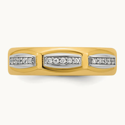 14ktt IB Goodman Mens Satin Diamond Ring Mounting