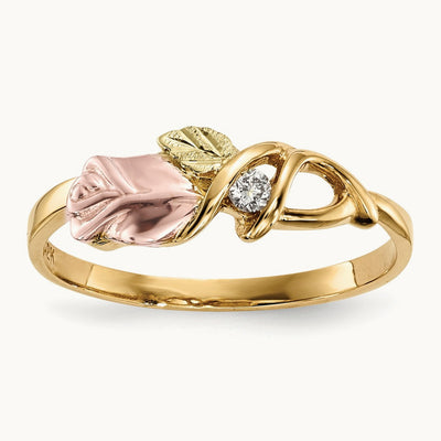 Black Hills Gold Ring, 0.05 ct tw