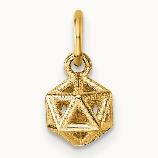 Polished Podium Pendant, 14K