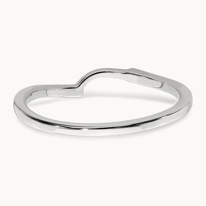 Contoured Band, 14K White Gold