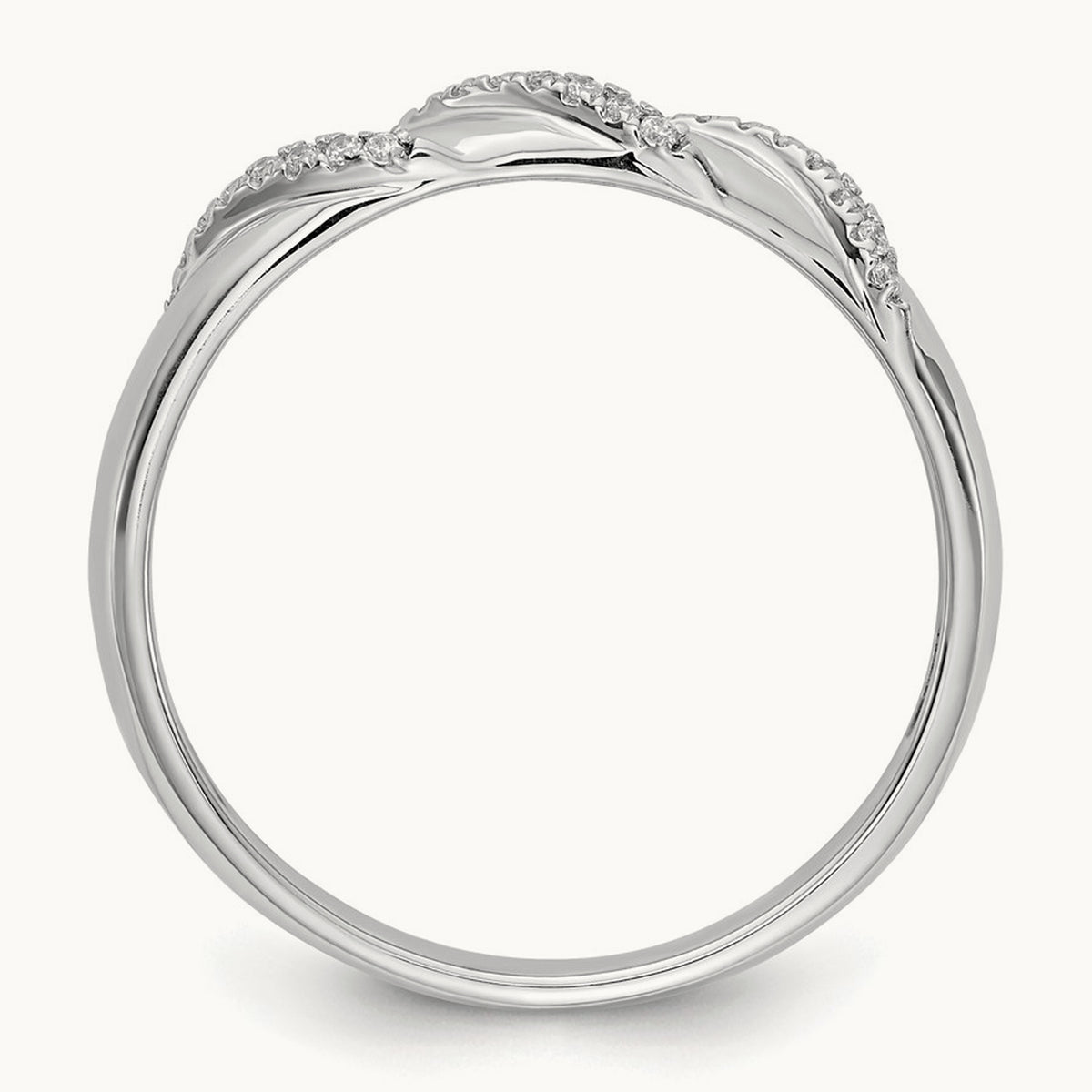 Complete Diamond Trio Men's Wedding Band, 14K White Gold