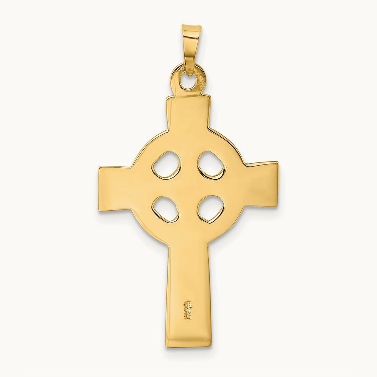 Celtic Cross Charm — 14K Yellow Gold, 37mm