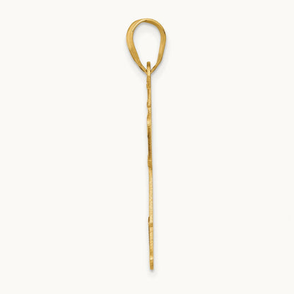 Laser Polished Boy with Hat Charm, 14K