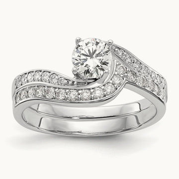 Bypass Engagement Ring, 0.50 ct tw Lab-Grown Diamond