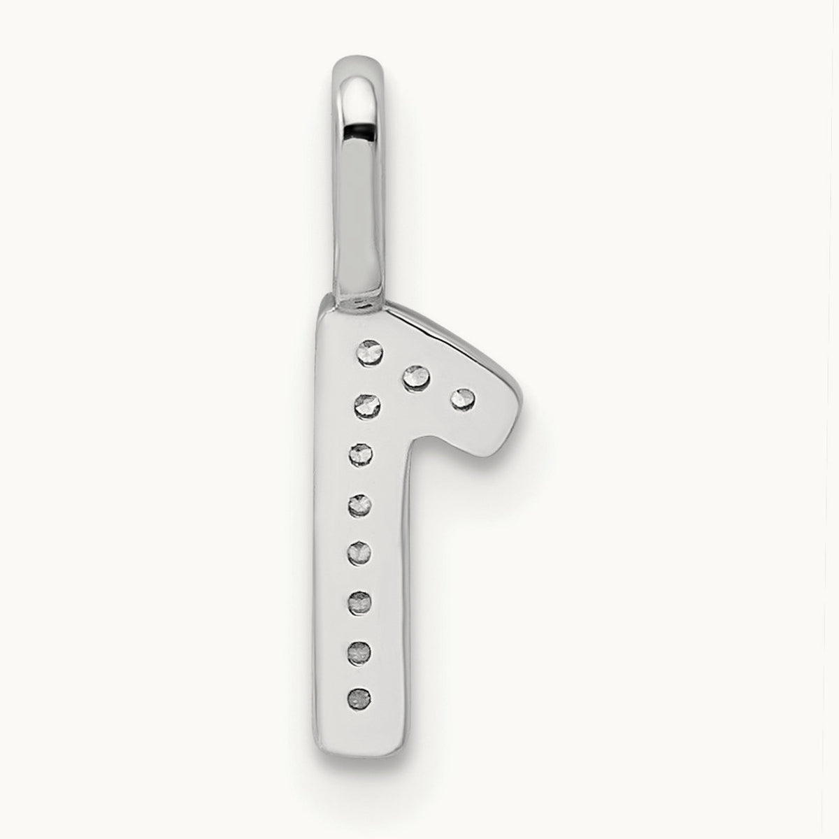 Diamond Number 1 Pendant — 14K White Gold, 15.32mm
