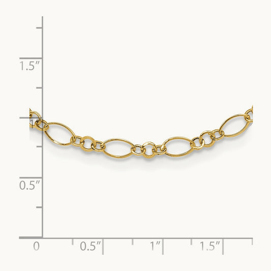 Oval Link Necklace, 14K