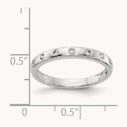 7-stone Diamond Band, 14K White Gold
