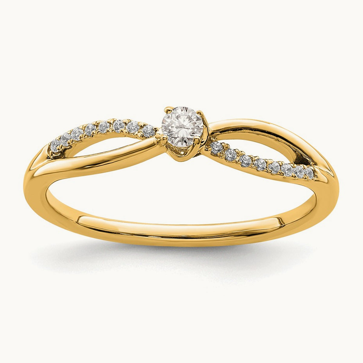 First Promise Petite Engagement Ring — 14K Yellow Gold, 7