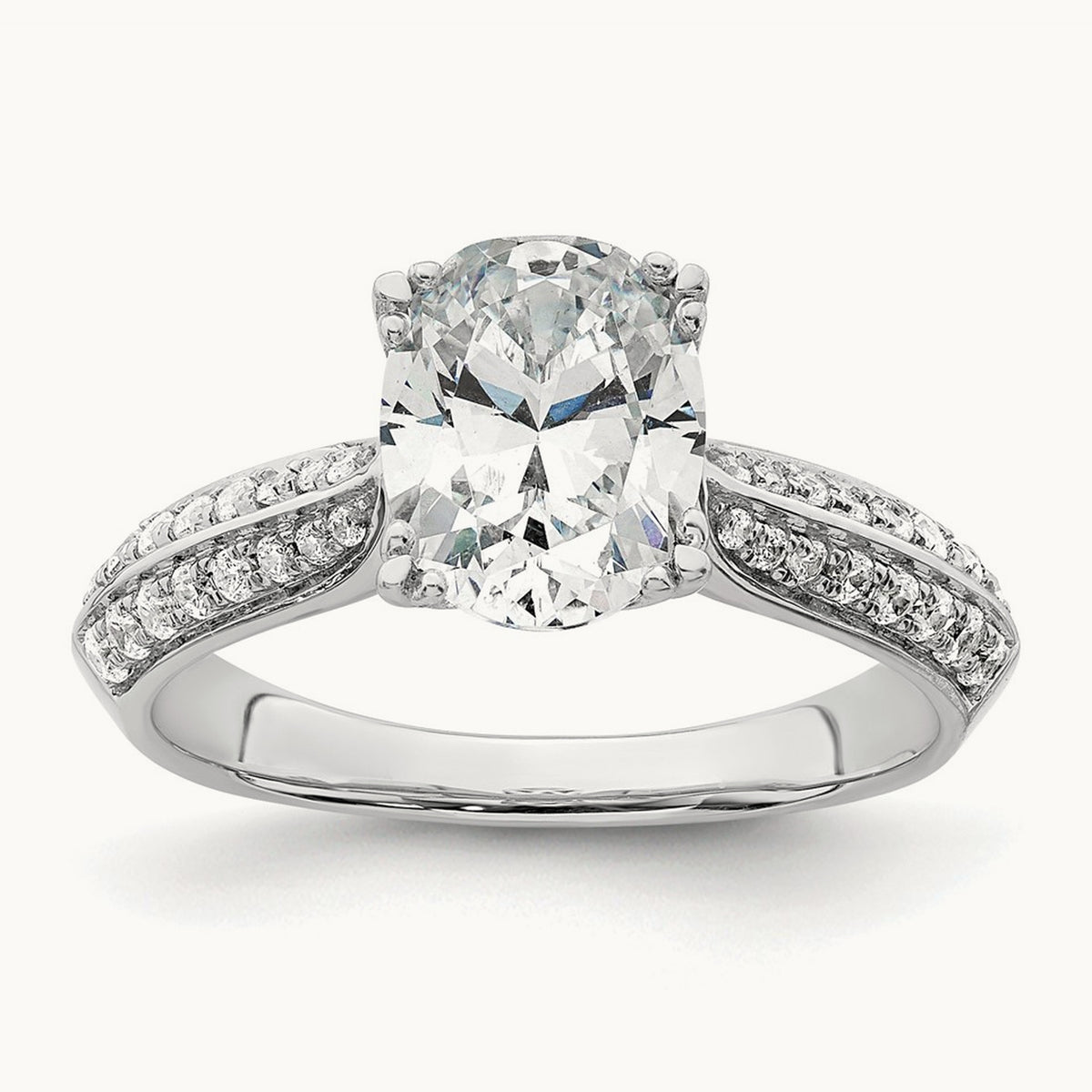 Oval Semi-Mount Engagement Ring — 1 1/2 ct, 7