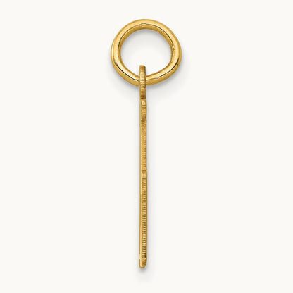 Small Elongated Number 75 Charm, 14K