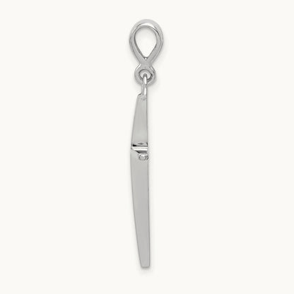 Cross Pendant, 14K White Gold