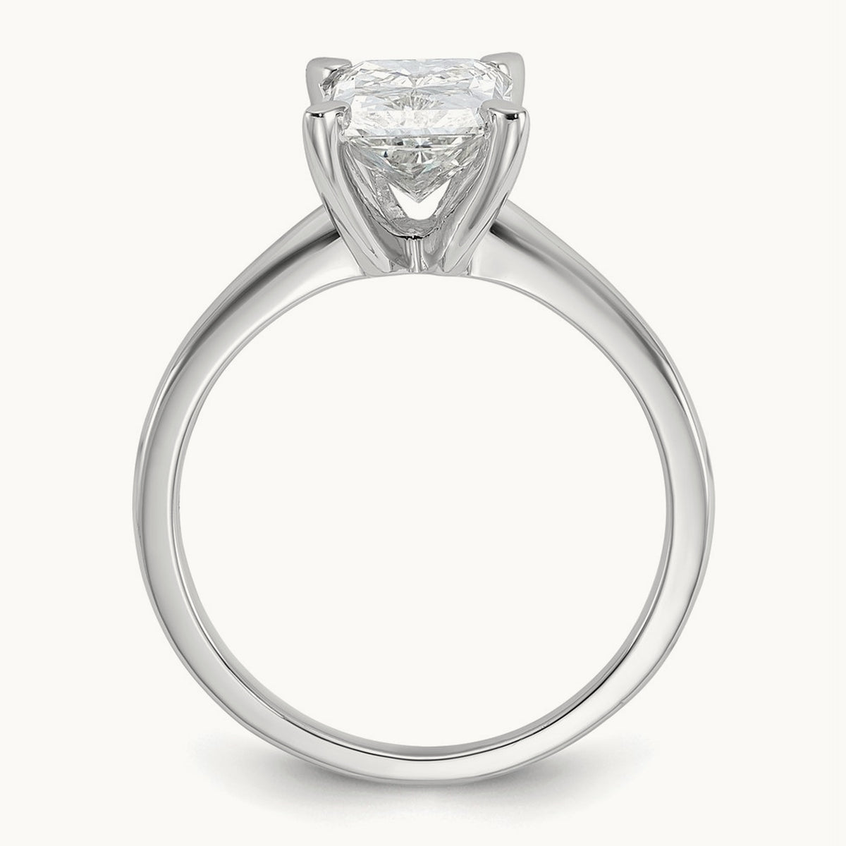 Radiant Solitaire Engagement Ring, 0.50-5.00 ct tw Lab-Grown Diamond — 2 1/4 ct, 14K White Gold