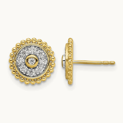 Circle Post Earrings, 0.25 ct tw Lab-Grown Diamond