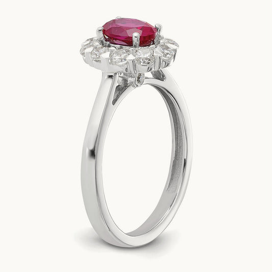 Created Ruby Halo Ring — 7