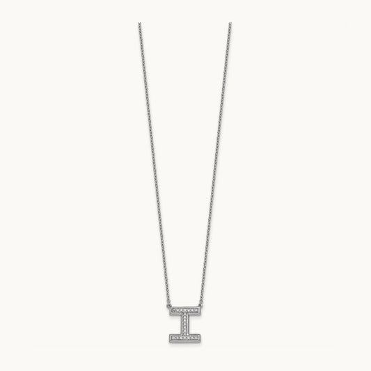 Initial I Necklace, 0.20 ct tw Lab-Grown Diamond