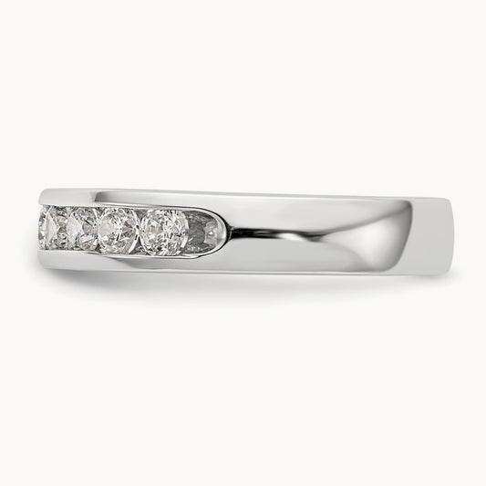 10- Stone Ladies Band Mounting, 2.7mm, 14K White Gold