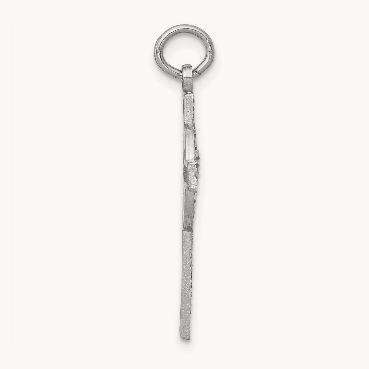 Celtic Cross Charm — 14K White Gold, 29mm