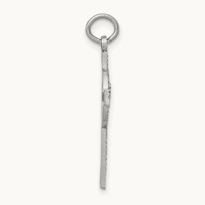 Celtic Cross Charm — 14K White Gold, 29mm