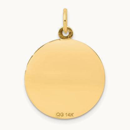 Holy Communion Disc Pendant, 14K