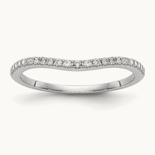 Diamond Wedding Band, 14K White Gold