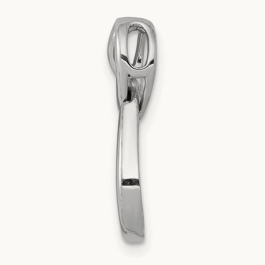 1/20ct. Diamond Teardrop Infinity Chain Slide, 14K White Gold