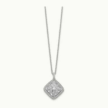 Diamond Vintage 18 inch Necklace, 14K White Gold