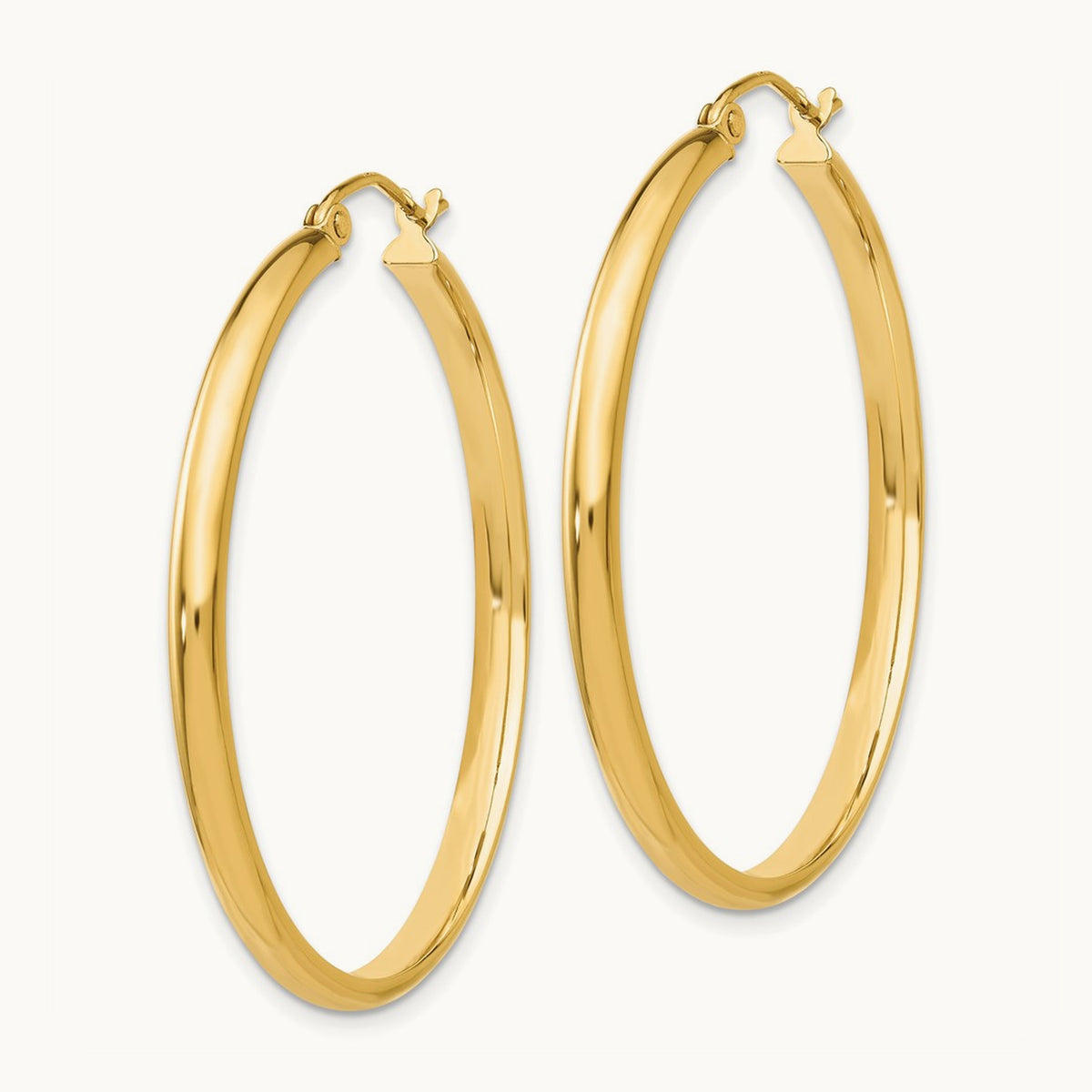 Polished Hoop Earring, 14K