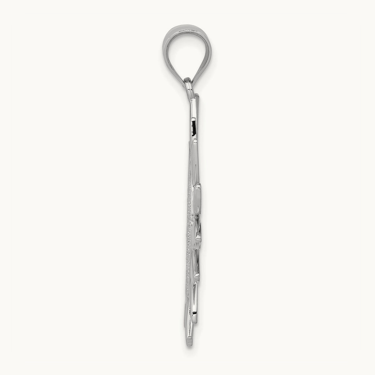 Filigree Sun Pendant — 14K White Gold