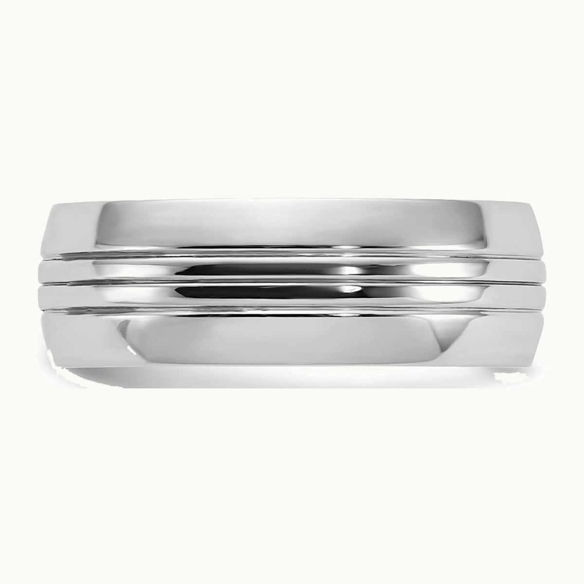 Chisel Cobalt Polished Grooved 8mm Band