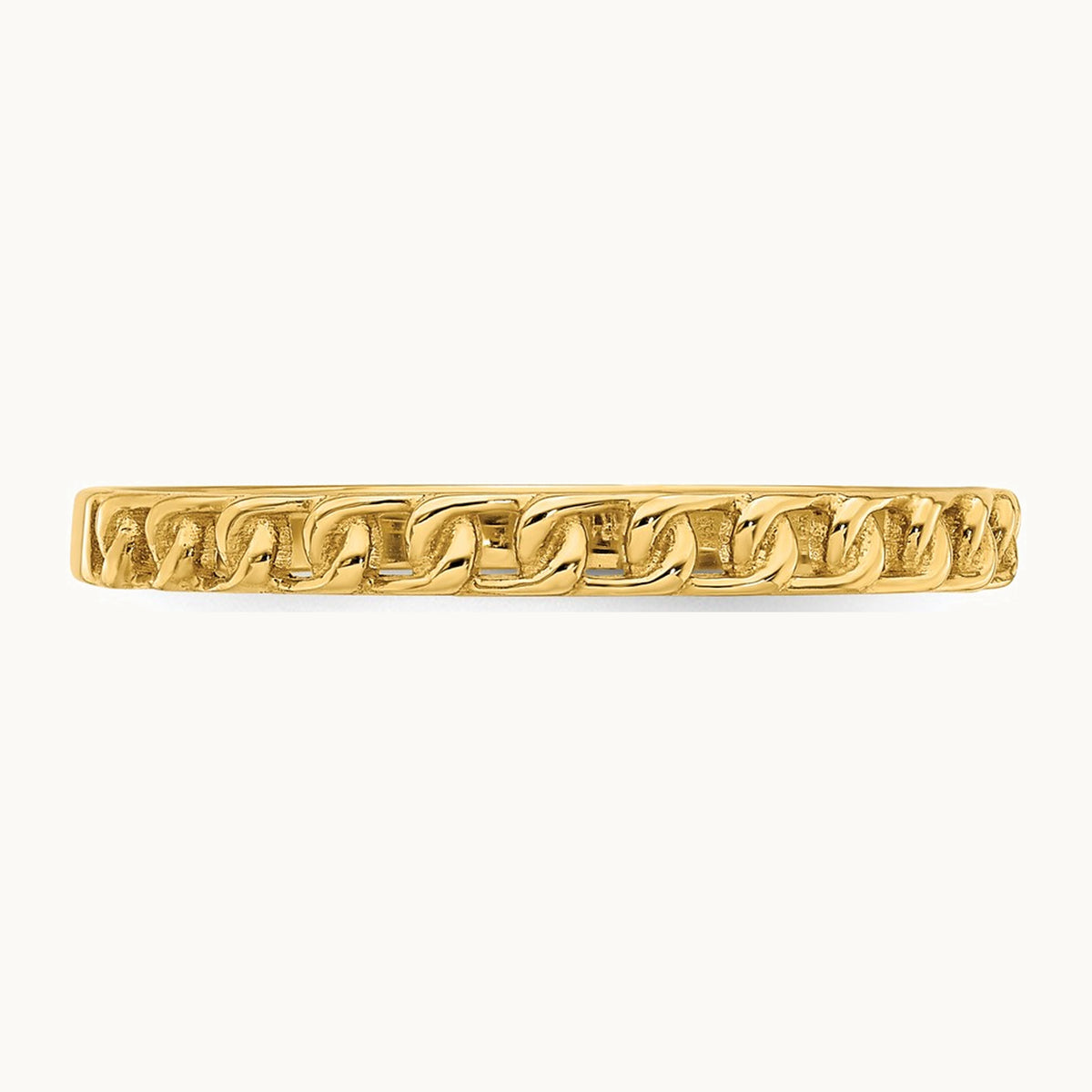 Link Design Ring — 14K Yellow Gold