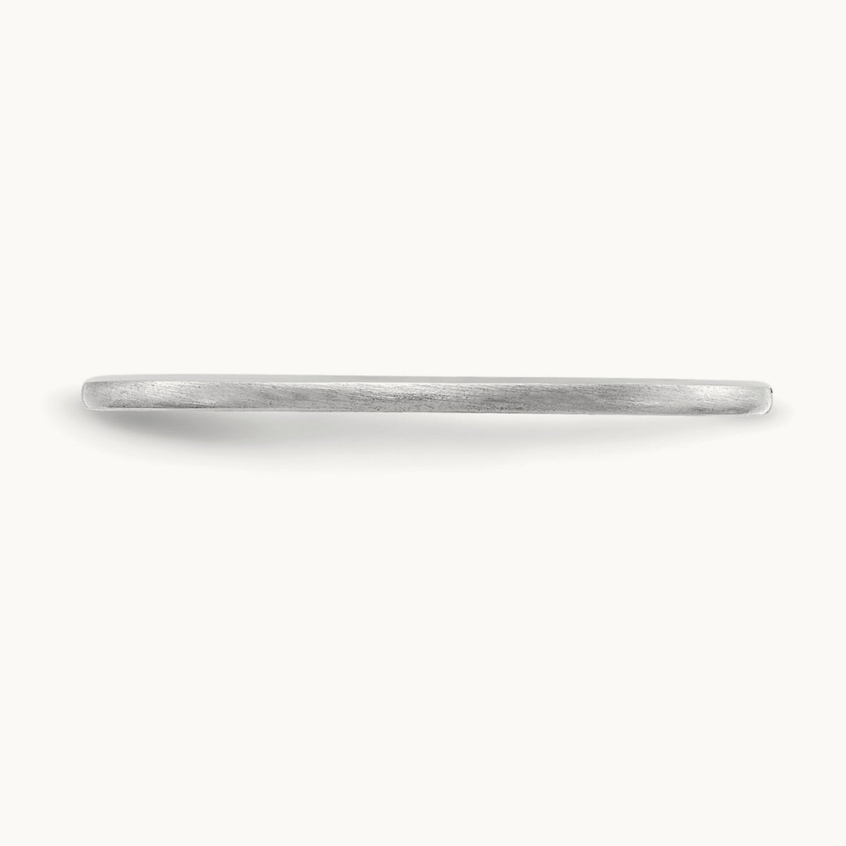 Half Round Satin Stackable Band — 14K White Gold