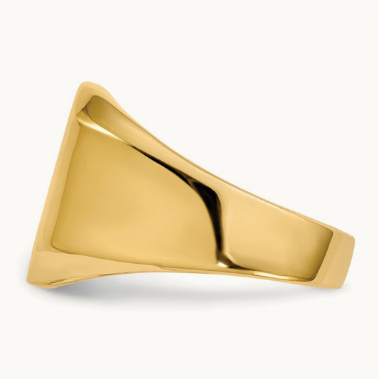Open Back Mens Signet Ring — photo set