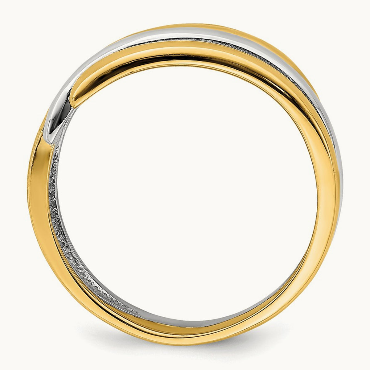 Crossover Band, 14K Two-tone
