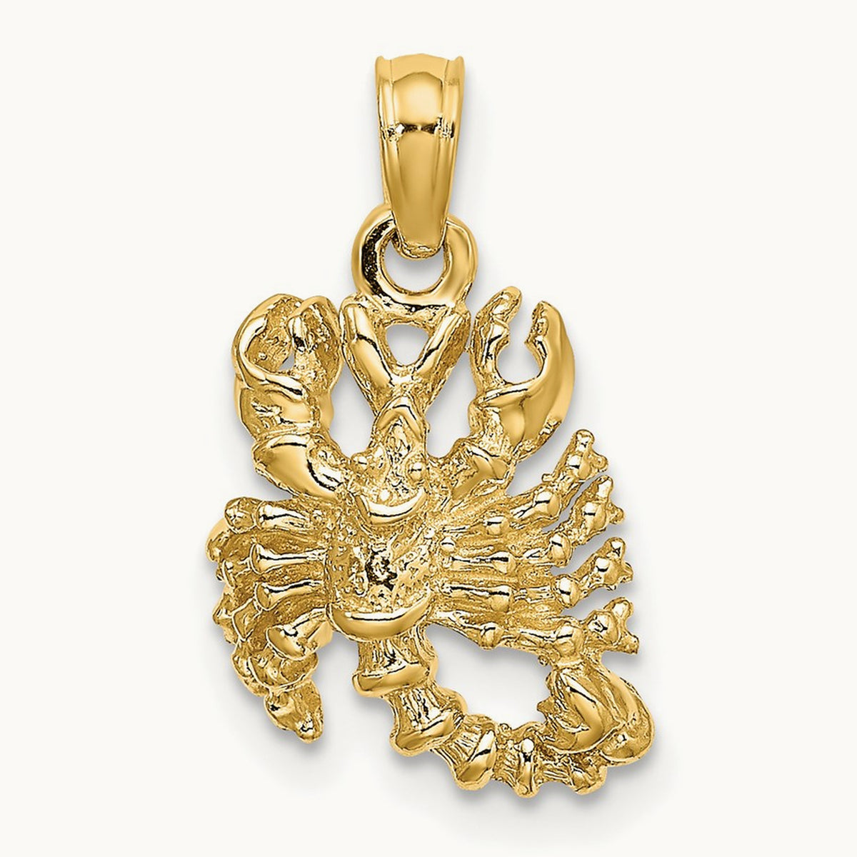 3-D Scorpio Zodiac Charm, 14K