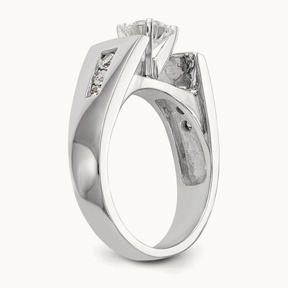 Peg Set Semi-Mount Engagement Ring, 0.20 ct tw