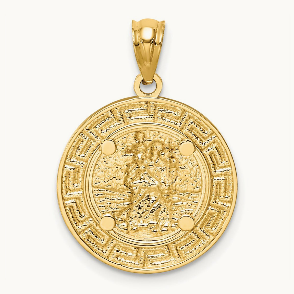 St. Christopher Medal with rhodium — 23mm